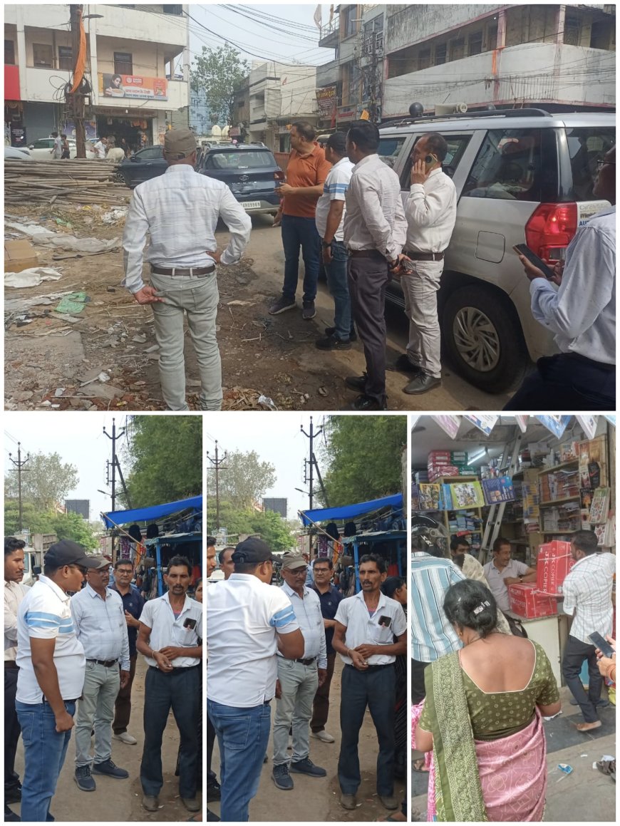अतिक्रमण करने वाले 20 व्यवसायियों पर की गई 28100 रुपए चालानी कार्रवाई