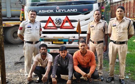 जेएसपीएल यार्ड से लाखों का वेस्ट मटेरियल चोरी, कोतररोड़ पुलिस ने तीन आरोपियों को पकड़ा, दो ट्रेलर, तीन मोबाइल और 68 टन वेस्ट मटेरियल जप्त