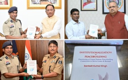 IPS डॉ. संतोष सिंह की किताब “संयुक्त राष्ट्र के शांति प्रयास” का दिल्ली में हुआ प्रकाशन, मुख्यमंत्री, विधानसभा अध्यक्ष और डीजीपी को भेंट की प्रति