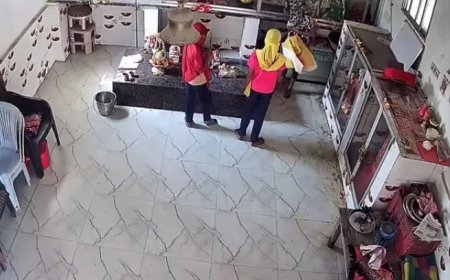 मंदिर से की दानपेटी चोरी, भगवान का आशीर्वाद लेने के बाद भागे