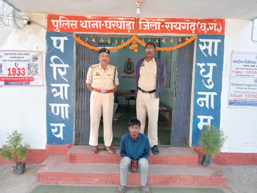 पति की प्रताड़ना से तंग आकर विवाहिता ने की थी आत्महत्या, घरघोड़ा पुलिस ने आरोपी पति को किया गिरफ्तार