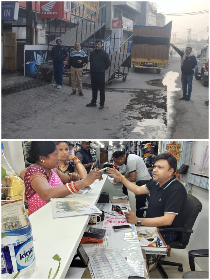 निगम कर रहा सीसीटीवी से निगरानी सड़क पर कचरा फेंकने पर आलोक ड्रेसेस के संचालक पर 5000 रुपए जुर्माना