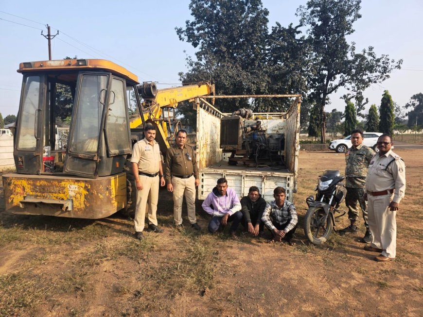 बीएसएनएल टावर से जनरेटर चोरी करने वाले गिरोह का भंडाफोड़, तीन गिरफ्तार – हाइड्रा, पिकअप, बाइक और चोरी जनरेटर बरामद