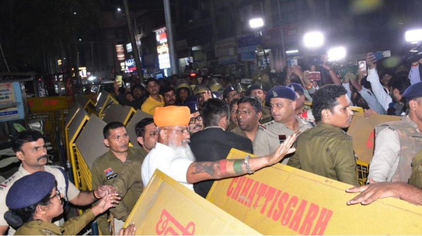 एसपी-टीआई को धमकी देने वाले करणी सेना के अध्यक्ष ने दी गिरफ्तारी, थाने के बाहर समर्थकों की पुलिस के खिलाफ नारेबाजी