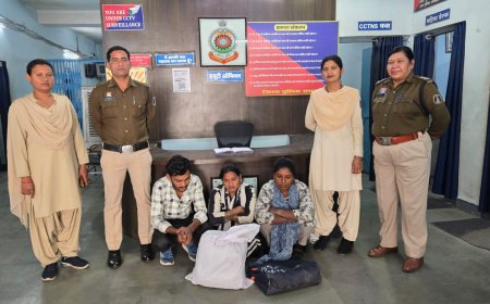 "ऑपरेशन आघात" के तहत किरोड़ीमल नगर रेलवे स्टेशन के पास 7 किलो से अधिक गांजा के साथ दो महिला सहित तीन आरोपी गिरफ्तार