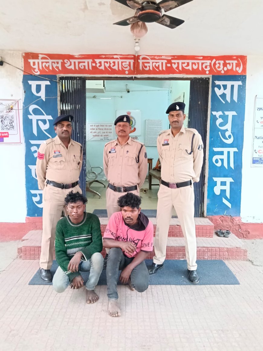 ऑन-ड्यूटी वनकर्मियों से मारपीट मामले में घरघोड़ा पुलिस की सख्त कार्रवाई, 5 व्यक्तियों पर कार्रवाई कर भेजा जेल