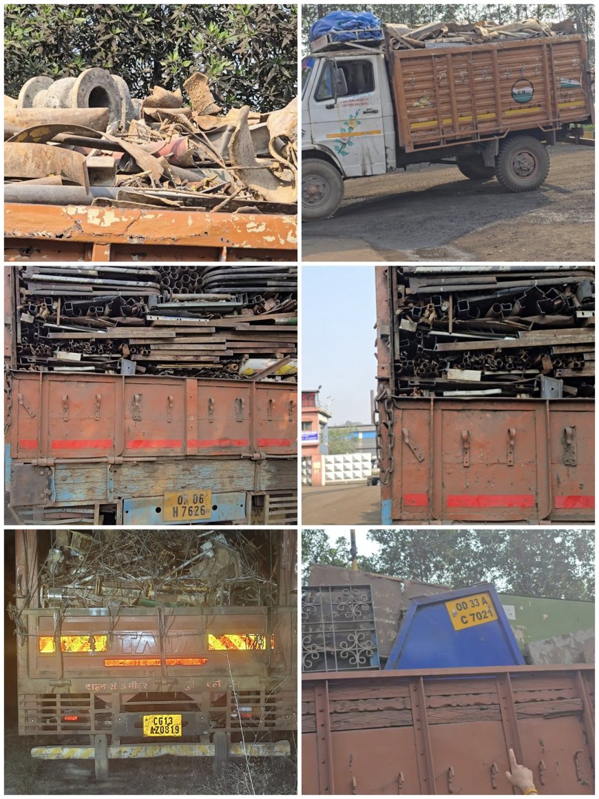 स्काई पावर प्लांट के पास संदिग्ध हालत में खड़े वाहनों की जांच, दस्तावेज नहीं मिलने पर खरसिया पुलिस ने की कार्रवाई