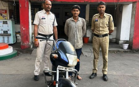 जेएसडब्ल्यू कंपनी गेट के बाहर पार्किंग से चोरी हुई मोटरसाइकिल बरामद, आरोपी गिरफ्तार