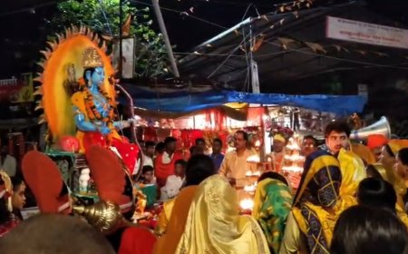 चंद्रपुर में रामनवमी पर भव्य शोभायात्रा, बारिश के बावजूद उमड़ा जनसैलाब