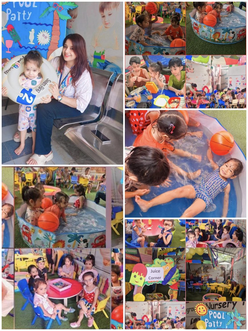 किण्डर वैली प्ले स्कूल में उतरा बचपन, 'छई-छपा-छई' और रेन डांस के साथ बच्चों ने मनाया 'समर कार्निवल'