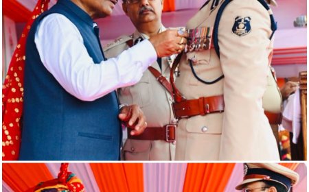 पुलिस महानिरीक्षक, कार्यालय बिलासपुर रेंज में आन-बान-शान और देशभक्ति के साथ फहराया गया तिरंगा