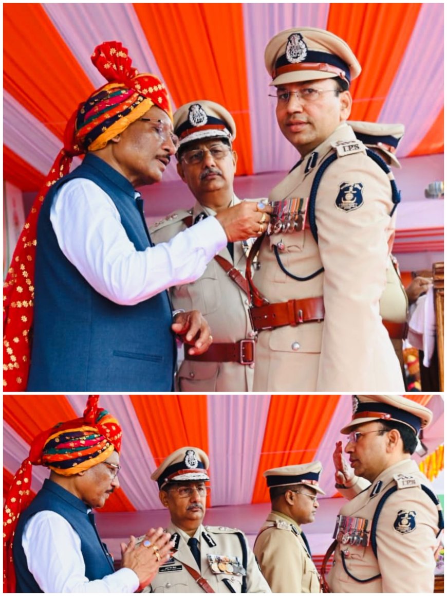 पुलिस महानिरीक्षक, कार्यालय बिलासपुर रेंज में आन-बान-शान और देशभक्ति के साथ फहराया गया तिरंगा