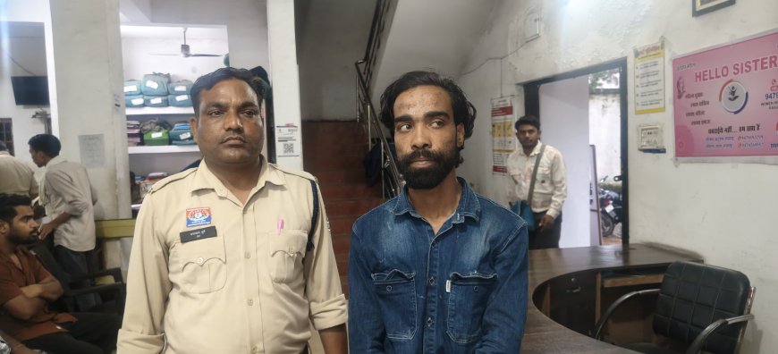 बाइक चोरी करते आरोपी को पुलिसकर्मियों ने दौड़ाकर पकड़ा, चोरी की 5 बाइक बरामद